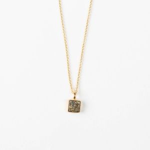 Squared Druzy Necklace